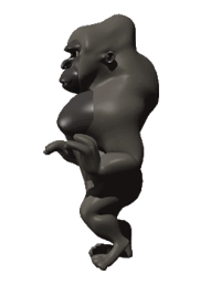 Gif animé King Kong marche